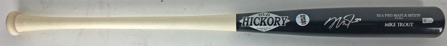 Mike Trout Signed Old Hickory Maple Personal Model Baseball Bat (MLB)