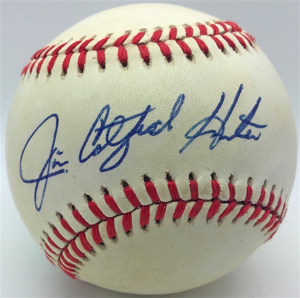 Jim "Catfish" Hunter Signed OAL Baseball (PSA/DNA)