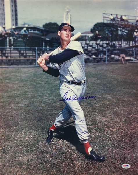 Ted Williams Signed 16" x 20" Color Boston Red Sox Photograph (PSA/DNA)
