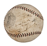 Babe Ruth & Lou Gehrig Dual-Signed ONL Baseball (PSA/DNA Graded EX 5.5)