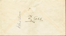 Baseball Immortals Signed Baseball Centennial Postal Cover w/ Young, Johnson, Cobb, Alexander, Mantle & Aaron (PSA/DNA)