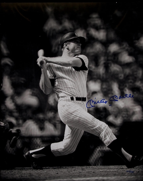 Mickey Mantle Signed Limited Edition 16" x 20" Sepia Tone Yankees Photograph (PSA/JSA Guaranteed)