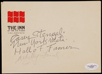 Casey Stengel & Whitey Ford Vintage Signed 5 x 7 Album Page (PSA/JSA Guaranteed)