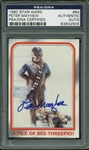 Peter Mayhew Signed Star Wars 1980 Trading Card (PSA/DNA Encapsulated)