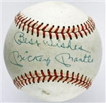 Mickey Mantle Exceptional Vintage Single-Signed & Inscribed OAL (Cronin) Baseball w/ RARE 1960s Autograph (PSA/DNA)