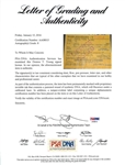 Cy Young Signed 1942 Ohio Driver's License with RARE Full Name Autograph (PSA/DNA NM-MT 8)