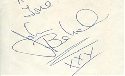 John Belushi Vintage c. 1979 Signed 3 x 2.5 Album Page (PSA/JSA Guaranteed)