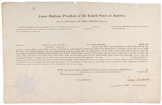 War of 1812: James Madison & James Monroe Dual Signed British Ship Seizing Papers! (PSA/DNA)
