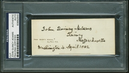 President John Quincy Adams Signed & Hand Addressed 3 x 4 Album Page (PSA/DNA Encapsulated)