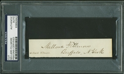 President Millard Fillmore Signed 1.5 x 4 Album Page (PSA/DNA Encapsulated)