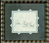 Johnny & June Cash Dual Signed Framed 4 x 6 Album Page (PSA/DNA)