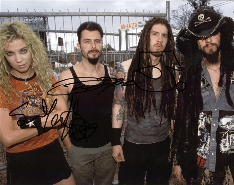 White Zombie Signed 11" x 14" Photograph w/ 4 Signatures (PSA/JSA Guaranteed)
