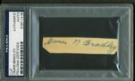 WWII: Omar Bradley Signed 1 x 2 Album Page (PSA/DNA Encapsulated)