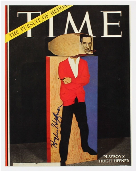 Playboy: Hugh Hefner Signed Time Magazine Cover (JSA)