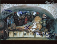 Jabba's Creatures Multi-Signed 11 x 14 Color Photo w/ 8 Signatures! (PSA/DNA Guaranteed)