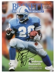 Barry Sanders Signed 1995 Beckett Football Card Monthly Magazine (JSA)