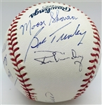 NY Yankee Greats Signed OML Baseball w/ Berra, Larsen & Others (PSA/JSA Guaranteed)