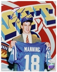 Peyton Manning Vintage c. 1997 Signed 8 x 10 Draft Photograph (JSA)
