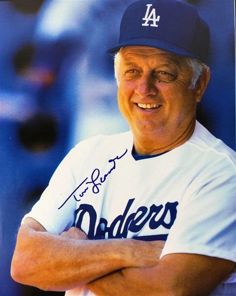Tommy Lasorda In-Person Signed 11" x 14" Color Photo (PSA/JSA Guaranteed)