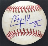 Clayton Kershaw Signed & Game Used OML Baseball from 8-1-15 Game vs. Angels (Kershaw Pitch to Albert Pujols!)(PSA/DNA & MLB Holo)