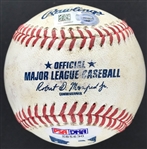 Clayton Kershaw Signed & Game Used OML Baseball from 8-1-15 Game vs. Angels (Kershaw Pitch to Albert Pujols!)(PSA/DNA & MLB Holo)