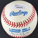 Mike Trout Signed Jackie Robinson Commemorative OAL Baseball (PSA/DNA)