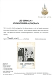 Led Zeppelin: EXTRAORDINARILY RARE John Bonham Signed Press Release Program! (PSA/DNA)