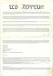 Led Zeppelin: EXTRAORDINARILY RARE John Bonham Signed Press Release Program! (PSA/DNA)