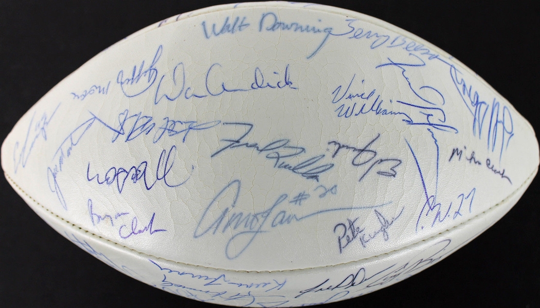 1983 49ers Team Signed White Panel Football w/ 49 Signatures incl. Early Joe Montana Autograph! (PSA/DNA)