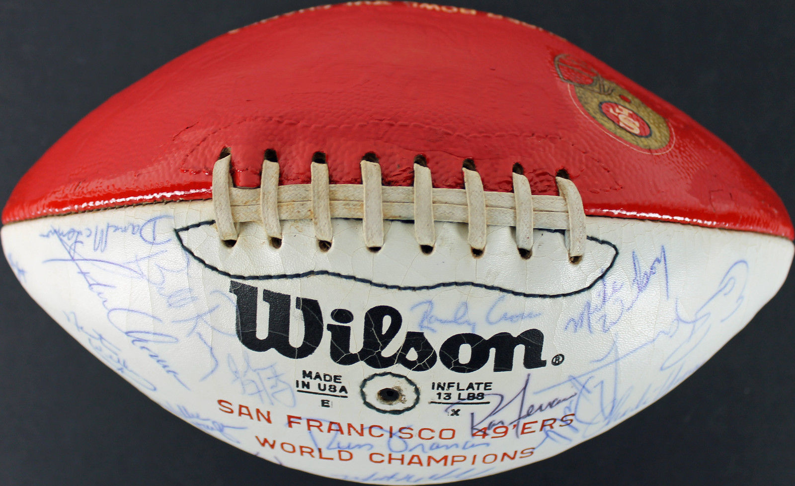 San Francisco 49ers Super Bowl LIV (54) Team Signed Football – All In  Autographs