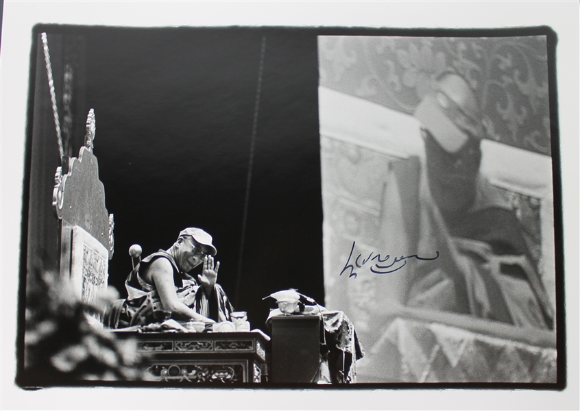 Dalai Lama Rare Over-Sized 16" x 20" Photograph (PSA/JSA Guaranteed)