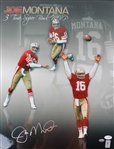 Lot of Three (3) Signed 16 x 20 Joe Montana Flats (PSA/JSA Guaranteed)