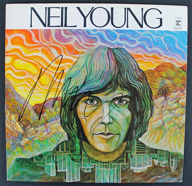 Neil Young Signed Self-Titled Album Cover (PSA/DNA)