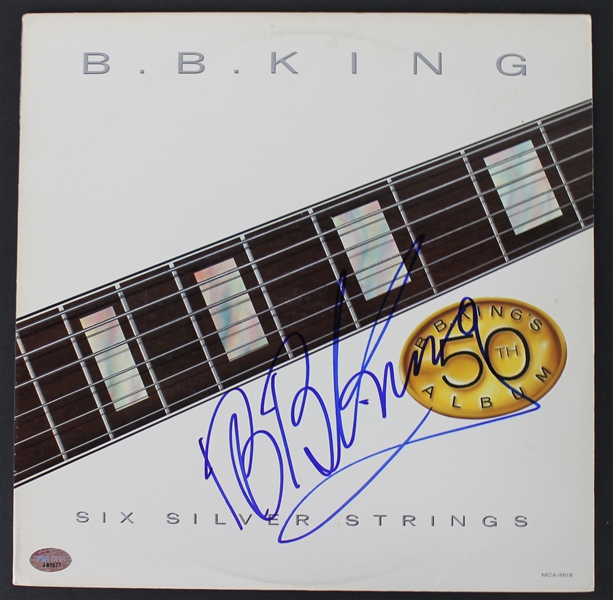 B.B. King Signed "Six Silver Strings" Album (PSA/DNA)