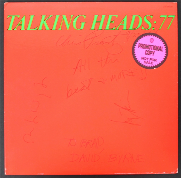 The Talking Heads Group Signed "77" Album w/ 4 Signatures (PSA/DNA)