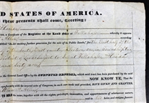 John Tyler RARE Signed 1844 Land Grant Document (PSA/DNA)