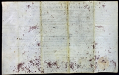 John Tyler RARE Signed 1844 Land Grant Document (PSA/DNA)
