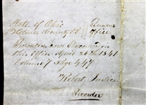 President Andrew Jackson Signed 1829 Presidential Land Grant (PSA/DNA)