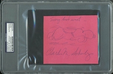Peanuts: Charles Schulz Superb Hand-Drawn & Signed Snoopy Sketch (PSA/DNA Encapsulated)