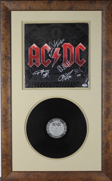 AC/DC Group Signed & Framed "Black Ice" Album w/ 5 Signatures! (PSA/DNA)