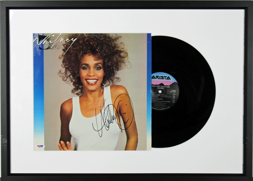 Whitney Houston Signed & Framed "Whitney" 25" x 18" Album Display (PSA/DNA)