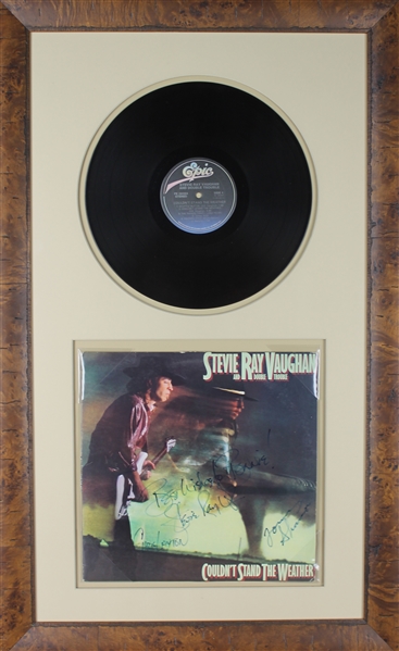Stevie Ray Vaughan & Double Trouble Group Signed & Framed "Couldnt Stand The Weather" Album (PSA/DNA)