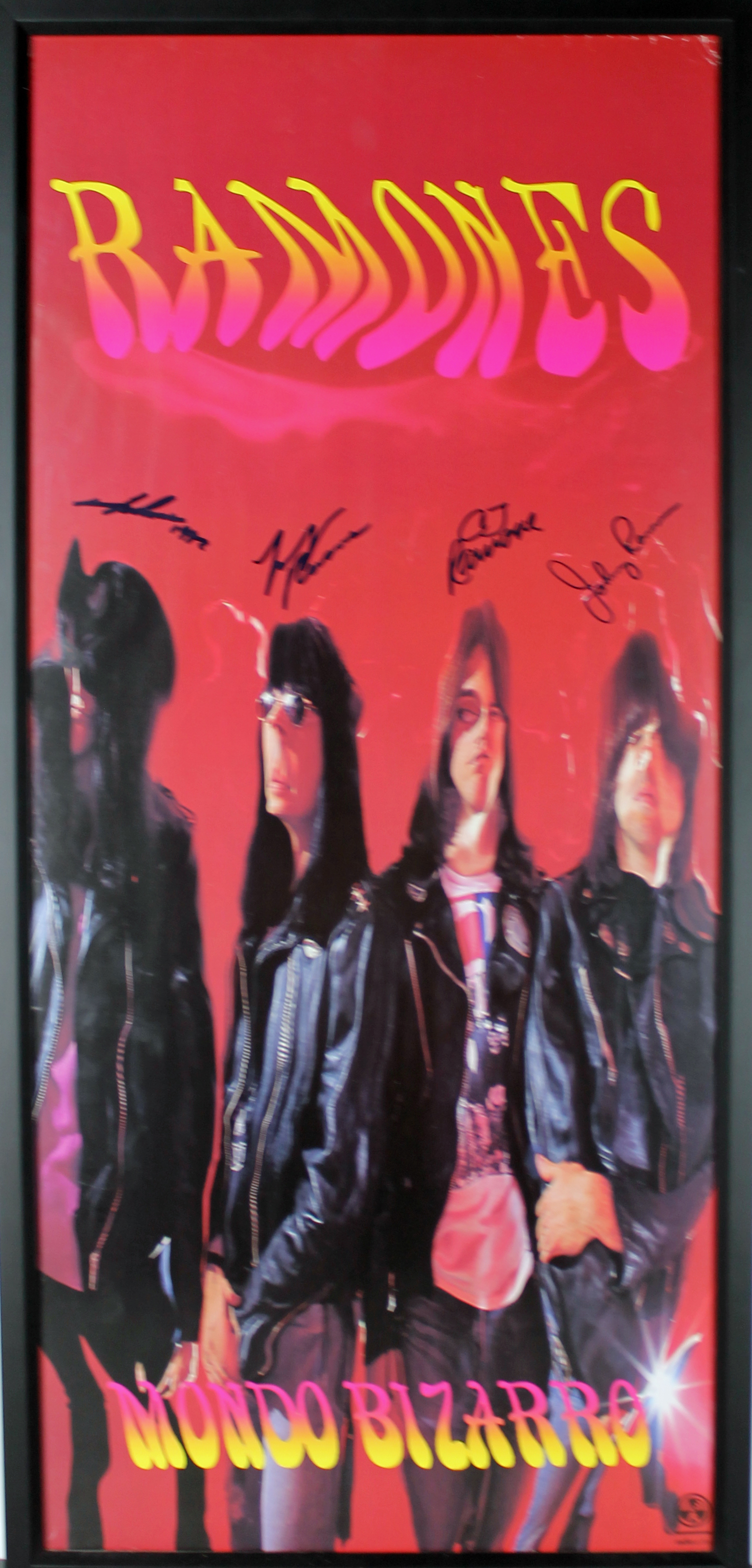 Lot Detail The Ramones Group Signed 21 5 X 38 5 Mondo Bizarro