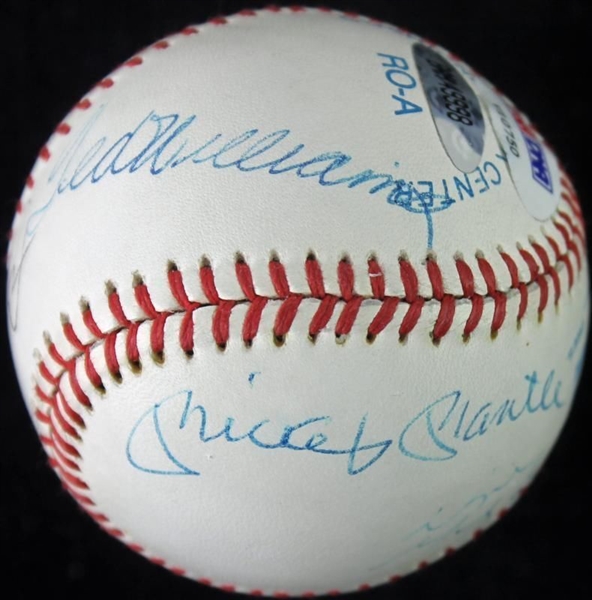 Upper Deck Legends: Mantle, Williams, Gretzky, & Montana Signed OAL Baseball (UDA & PSA/DNA)