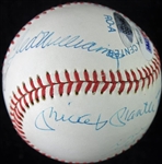 Upper Deck Legends: Mantle, Williams, Gretzky, & Montana Signed OAL Baseball (UDA & PSA/DNA)