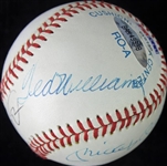 Upper Deck Legends: Mantle, Williams, Gretzky, & Montana Signed OAL Baseball (UDA & PSA/DNA)