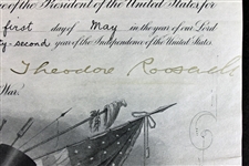 President Theodore Roosevelt Signed 1908 Military Promotion Document (PSA/DNA)