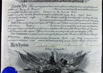 President Theodore Roosevelt Signed 1908 Military Promotion Document (PSA/DNA)