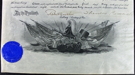 President Theodore Roosevelt Signed 1908 Military Promotion Document (PSA/DNA)