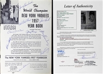 1957 N.Y. Yankees (AL Champs) Team Signed Vintage Yearbook w/ Mantle, Martin, Berra, etc. (35 Sigs)(JSA)